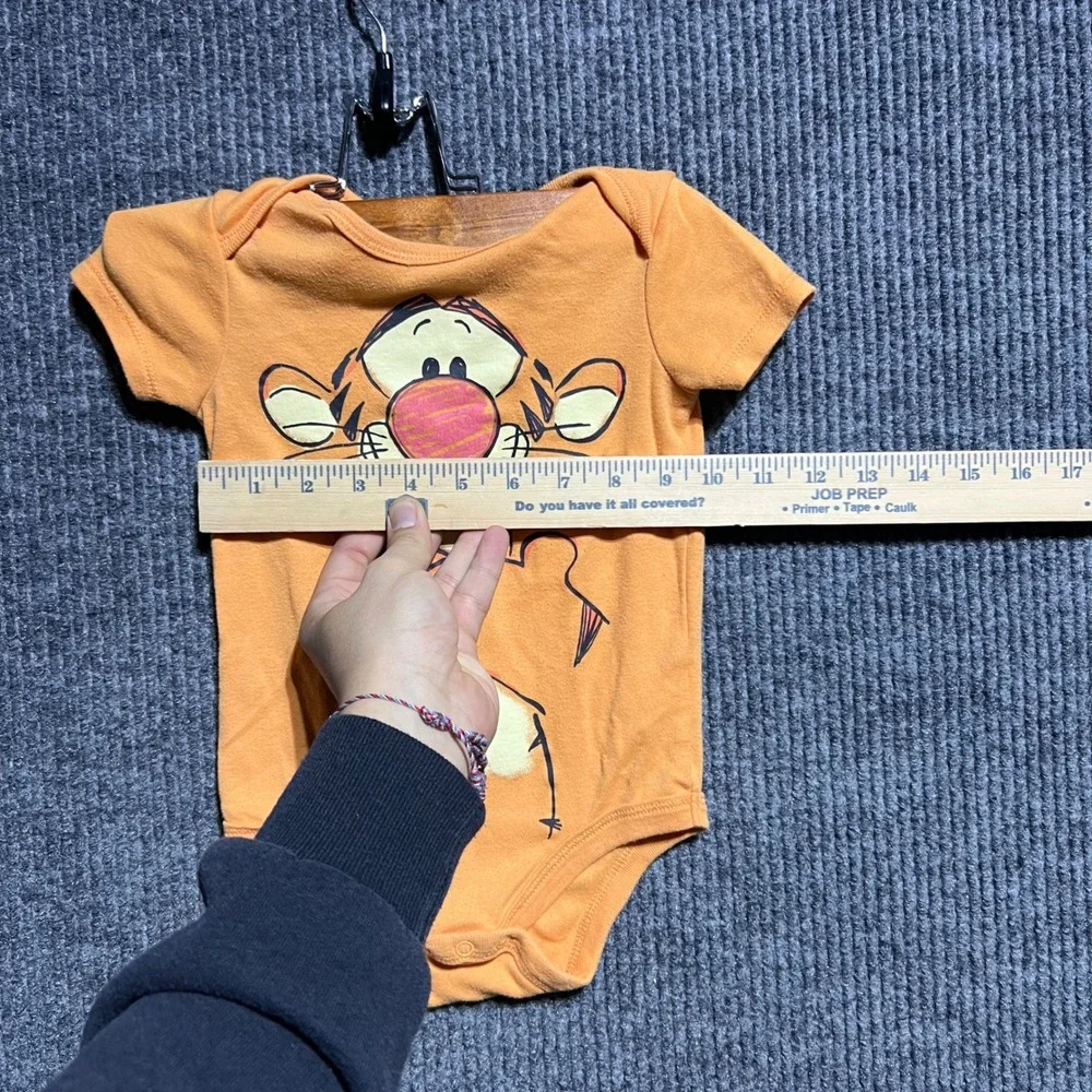 Disney Baby Bodysuit Kids 18M Orange Tigger Winnie the Pooh Short Sleeve Romper